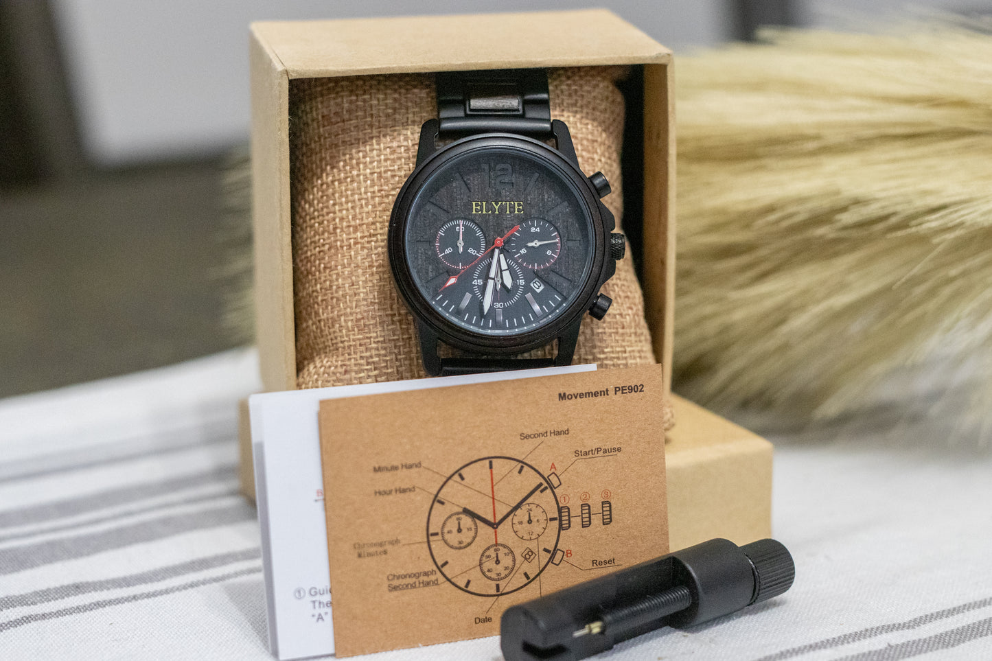 ELYTE Chronograph Wooden Watch