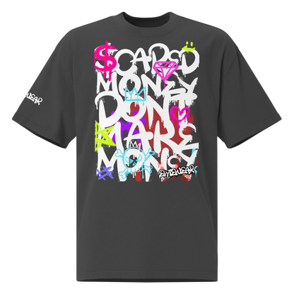 ELYTEWEAR Oversized 'Scared Money' Graffiti Faded Tee